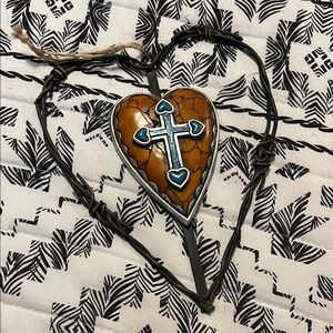 Rustic Heart Cross Wall Decor